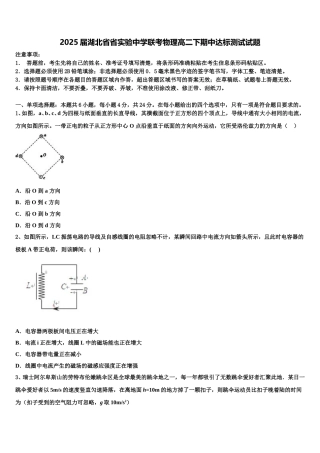 2025届湖北省省实验中学联考物理高二下期中达标测试试题含解析