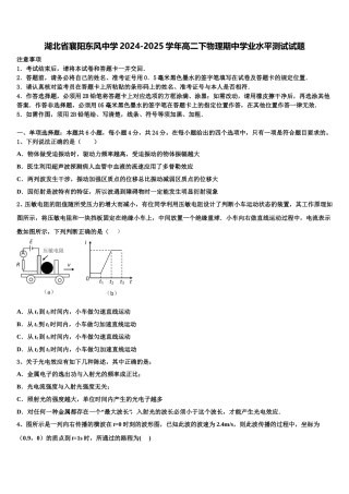 湖北省襄阳东风中学2024-2025学年高二下物理期中学业水平测试试题含解析