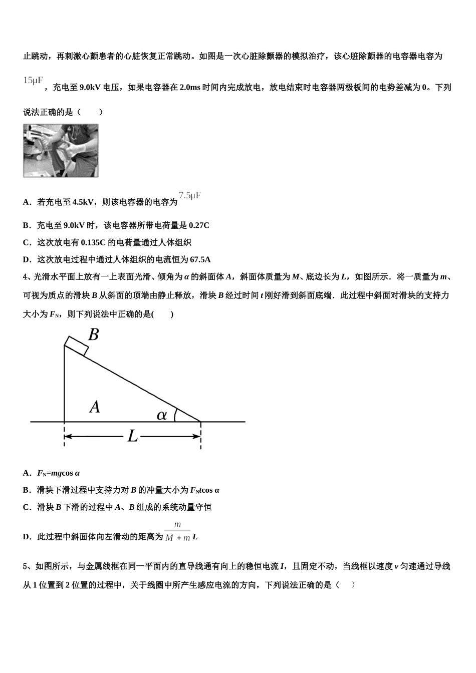 2025年北京市东城区北京第二十二中学高二物理第二学期期中复习检测模拟试题含解析_第2页