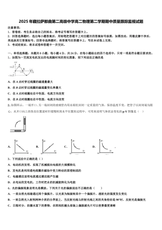 2025年藏拉萨那曲第二高级中学高二物理第二学期期中质量跟踪监视试题含解析