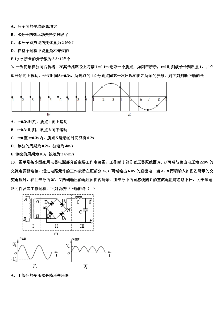 2025年辽宁省重点中学物理高二第二学期期中考试模拟试题含解析_第3页